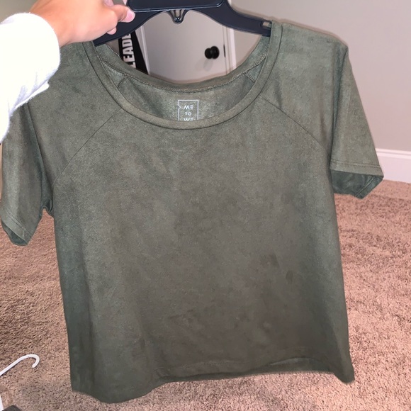 Army Green crop top - Picture 1 of 3